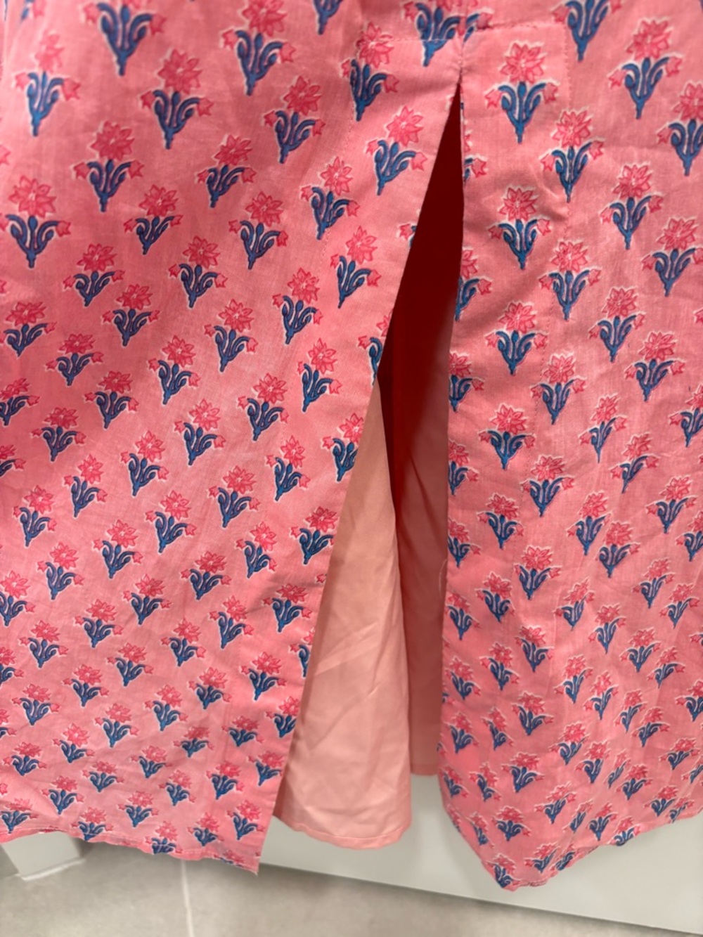 Ivy City Co Pink Catalina Floral Smocked Milkmaid Prairie Midi Dress With Slit - Picture 6 of 14